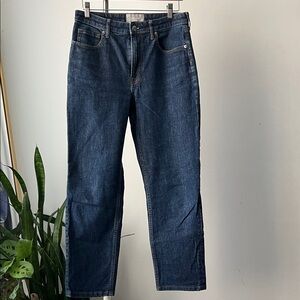 Everlane Deep Blue high rise Straight Jeans 29